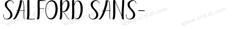 salford sans字体转换
